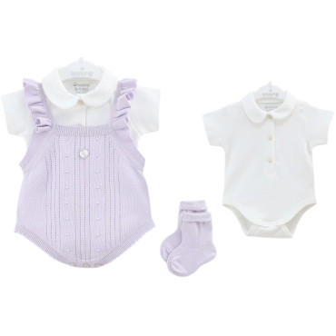 Set overalls+body+socks