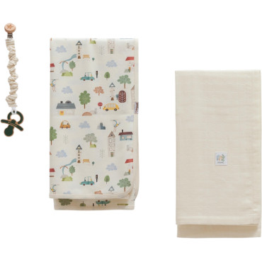 Set blanket+blanket pacifier holder, series BASIC