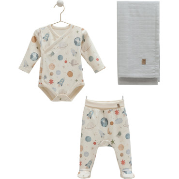 Set sweater+vest+blanket, series BASIC