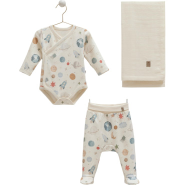 Set sweater+vest+blanket, series BASIC