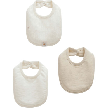 Bibs set 3pcs (pack of 4 sets), series COLOR WORD