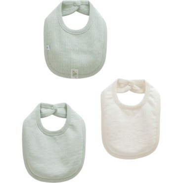 Bibs set 3pcs (pack of 4 sets), series COLOR WORD