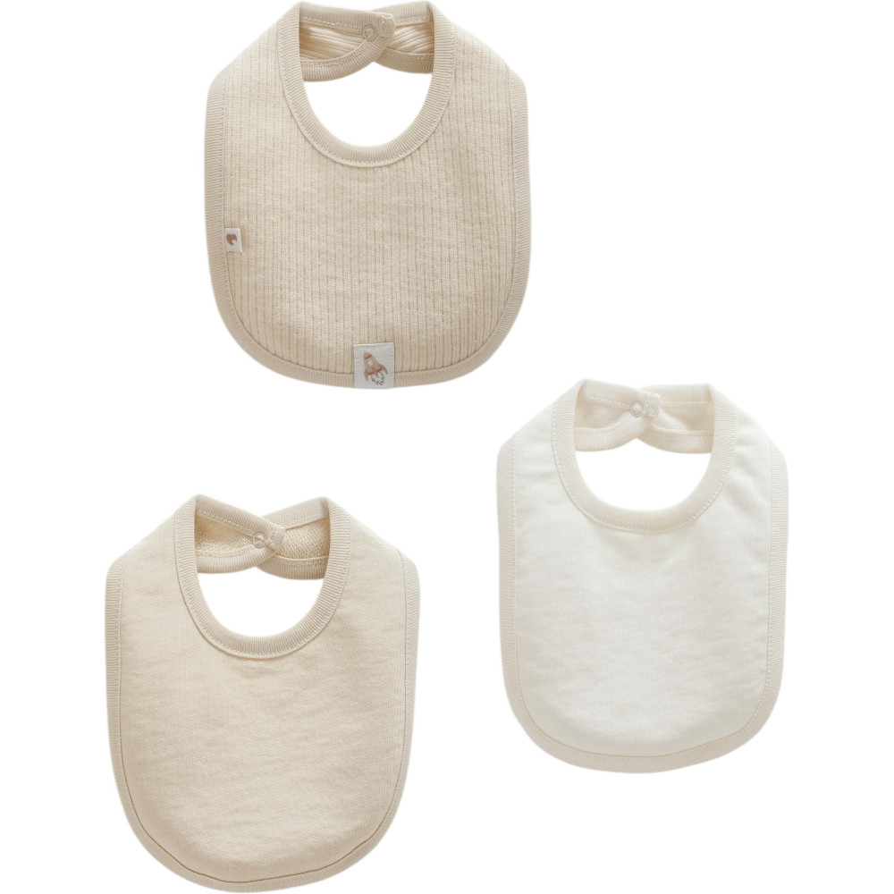 Bibs set 3pcs (pack of 4 sets), series COLOR WORD