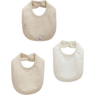 Bibs set 3pcs (pack of 4 sets), series COLOR WORD