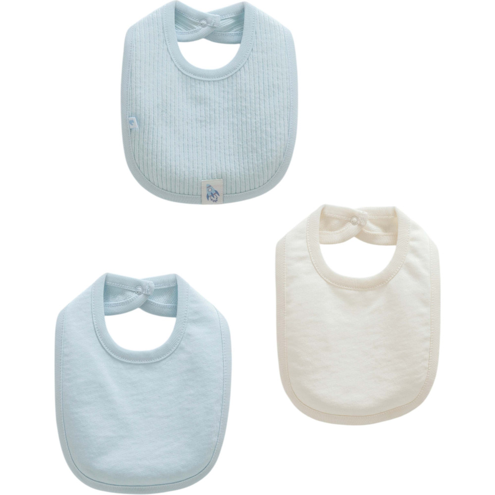 Bibs set 3pcs (pack of 4 sets), series COLOR WORD
