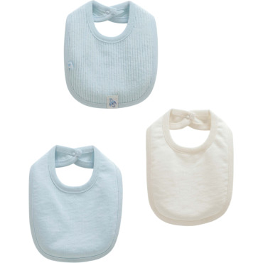Bibs set 3pcs (pack of 4 sets), series COLOR WORD