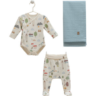 Set sweater+vest+blanket, series BASIC