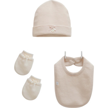Hat+bib+gloves, series LOVE FEEL
