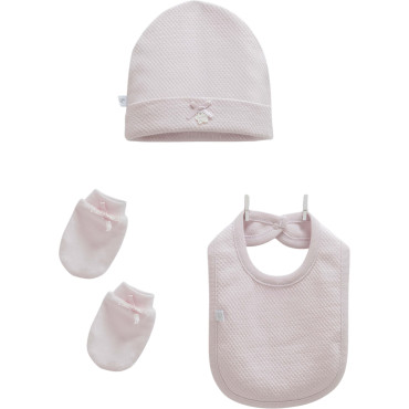 Hat+bib+gloves, series LOVE FEEL