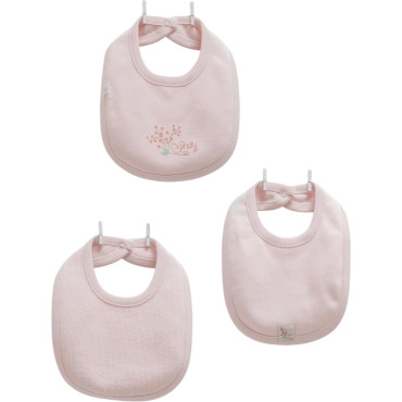 Bibs set 3pcs (pack of 4 sets), series PRETTY BABY