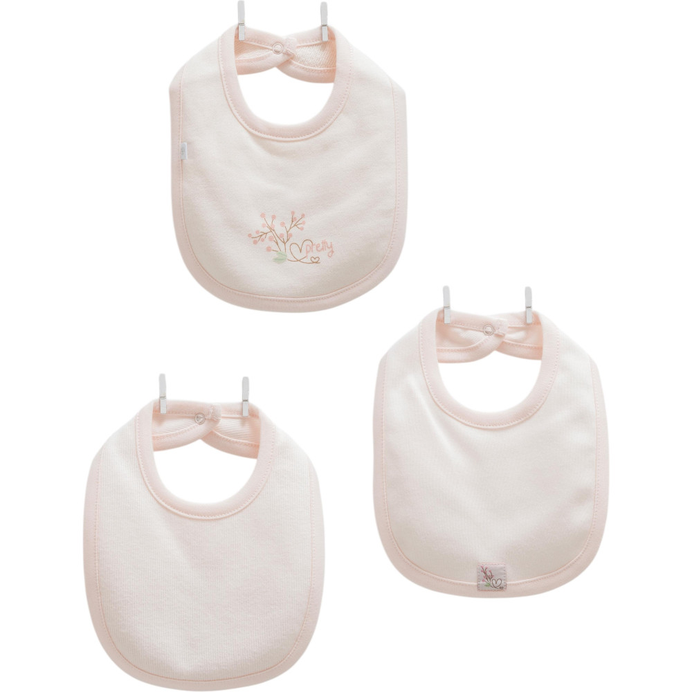 Bibs set 3pcs (pack of 4 sets), series PRETTY BABY