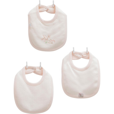 Bibs set 3pcs (pack of 4 sets), series PRETTY BABY