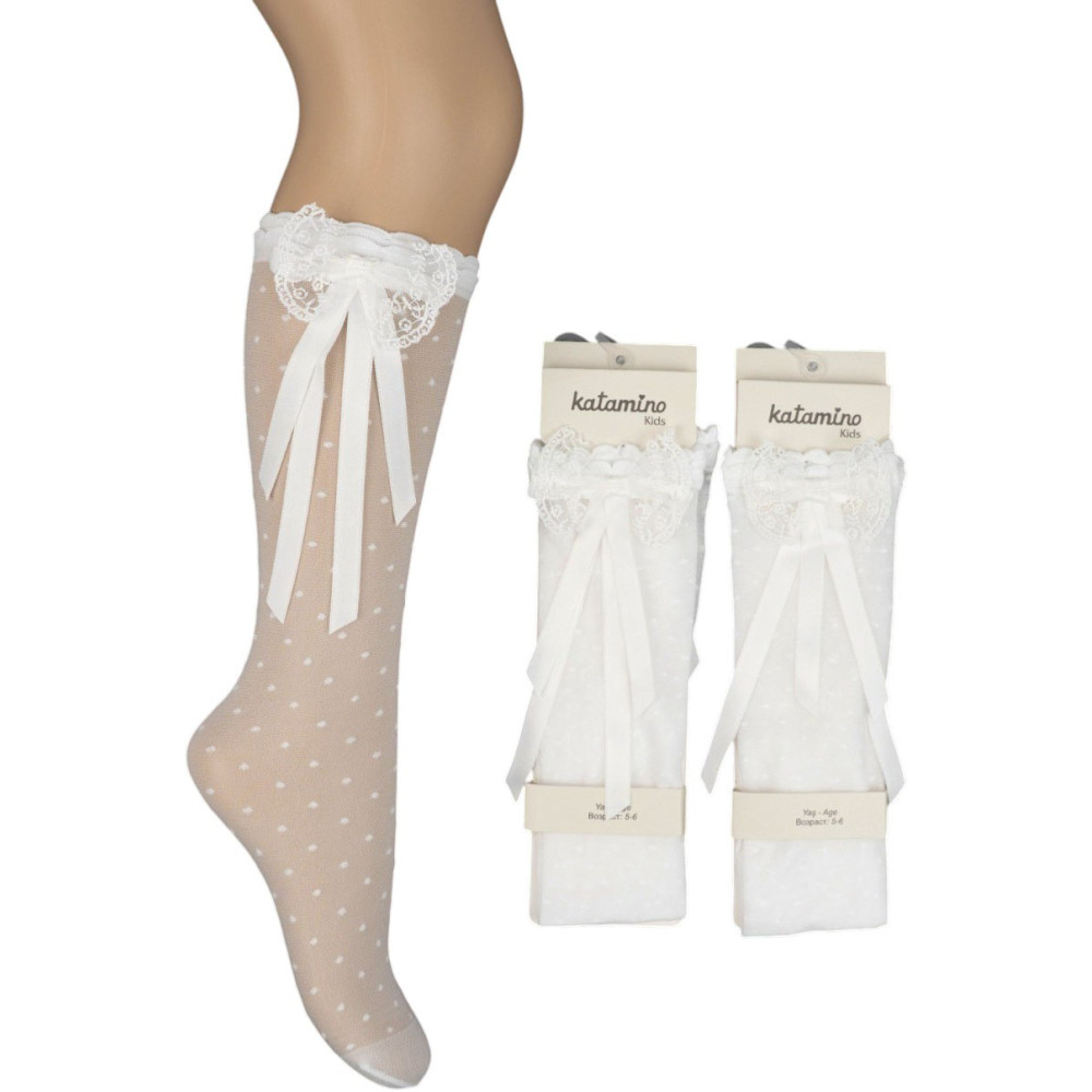 Knee high socks nylon Kamelya