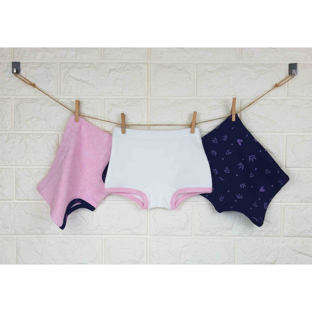 Girl's panties set 3pcs (pack of 5 sets) 