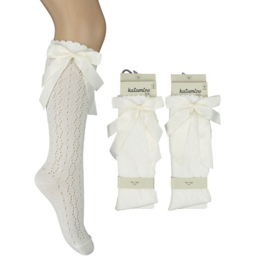 Knee high socks cotton Petunya