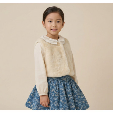 Set blouse+vest+skirt