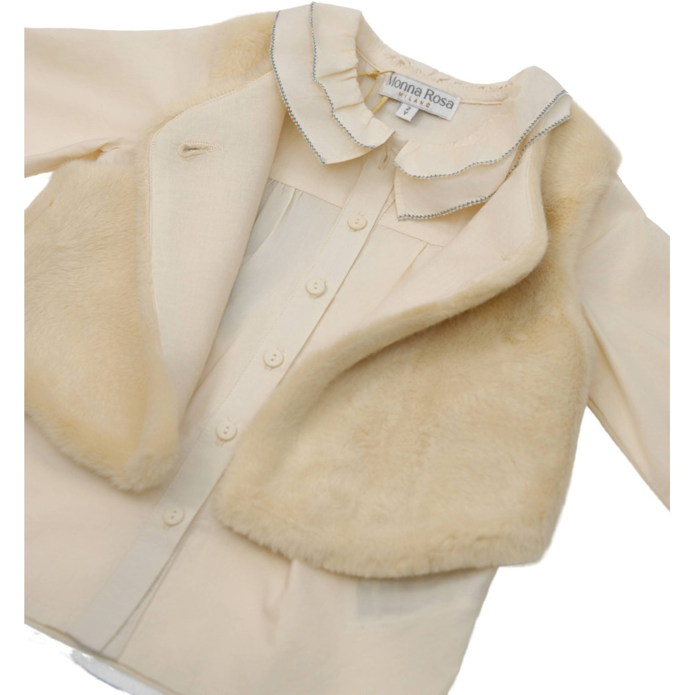 Set blouse+vest+skirt