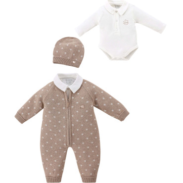 Set overalls+body+hat