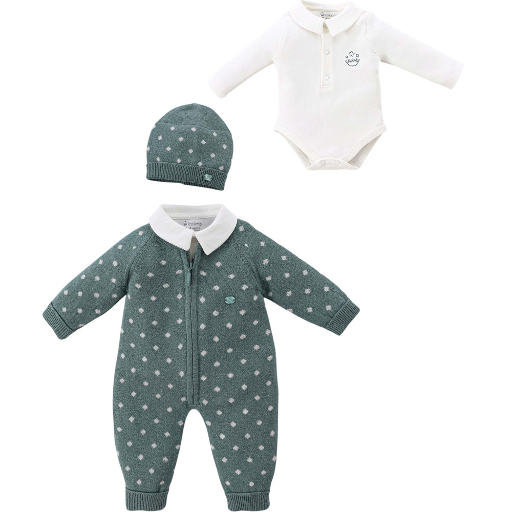 Set overalls+body+hat