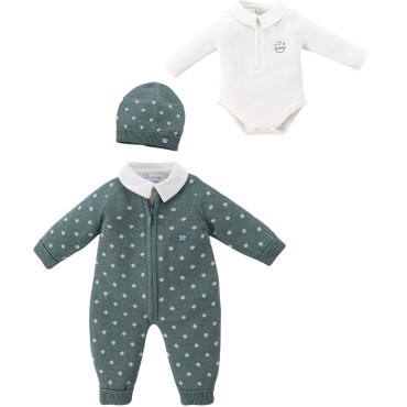 Set overalls+body+hat