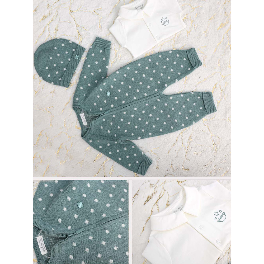 Set overalls+body+hat