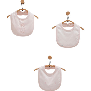 Bibs set 3pcs (pack of 4 sets), series CUTE RABBIT