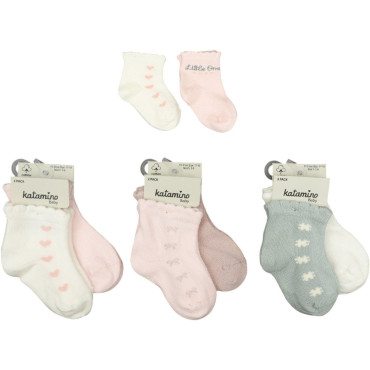 Socks cotton set 2 pairs (pack of 6 sets) Minimi