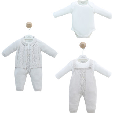 Set sweater+body+overalls