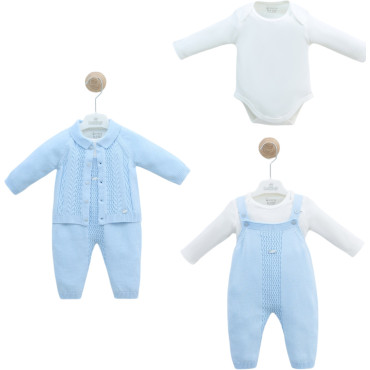 Set sweater+body+overalls