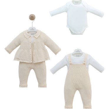 Set sweater+body+overalls