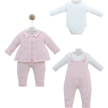 Set sweater+body+overalls