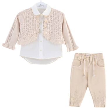 Set bolero+shirt+pants