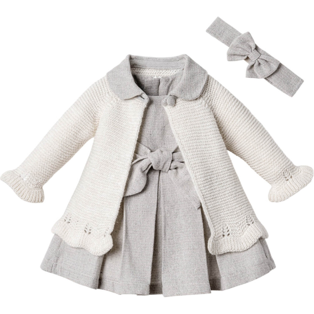 Set sweater+dress+headband