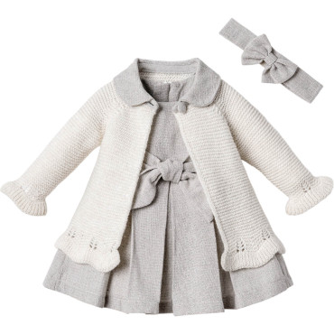 Set sweater+dress+headband