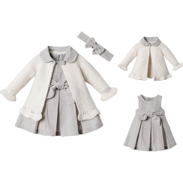 Set sweater+dress+headband