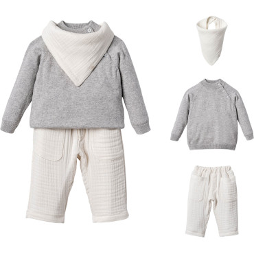 Set sweater+pants+bib