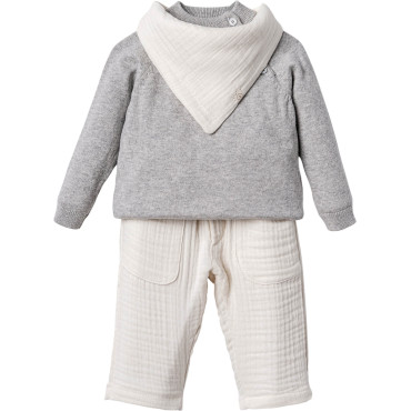 Set sweater+pants+bib
