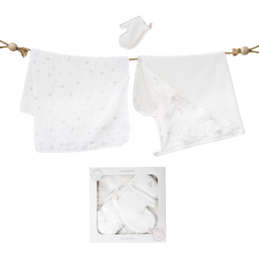 Set towel+blanket+washcloth, series BABY HOME