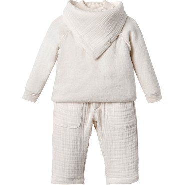 Set sweater+pants+bib