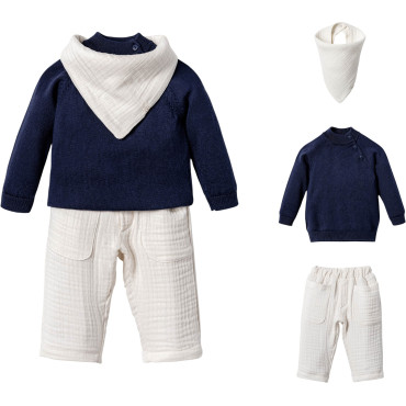 Set sweater+pants+bib
