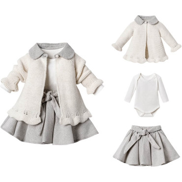 Set sweater+body+skirt