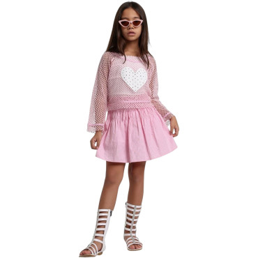 Set blouse+tank top+skirt-shorts