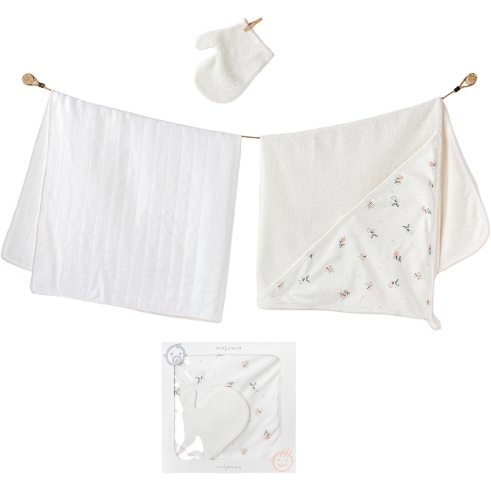 Set towel + diaper + washcloth, BASIC series