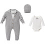 Set overalls+body+hat