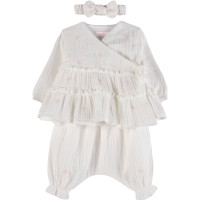 Set loose jacket+pants+headband