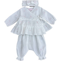 Set loose jacket+pants+headband