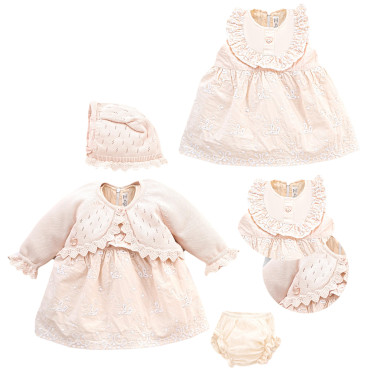 Set sweater+dress+hat+panties