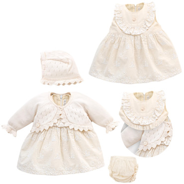 Set sweater+dress+hat+panties