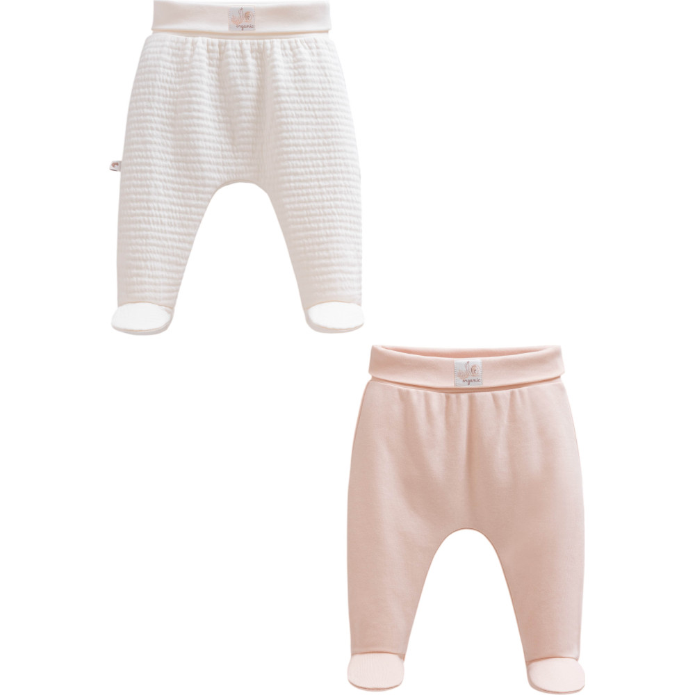 Pants set 2pcs (pack of 4 sets), series TINY ORGANIC GIRL