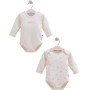 Body set 2pcs (pack of 4 sets), series TINY ORGANIC GIRL